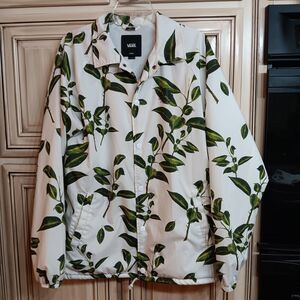VANS Torrey Rain Windbreaker Unisex Size L White /‎ Green